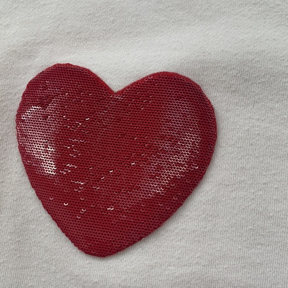Marc by Marc Jacobs Sequin heart patch sweatshirt Size S - Picture 3 of 4